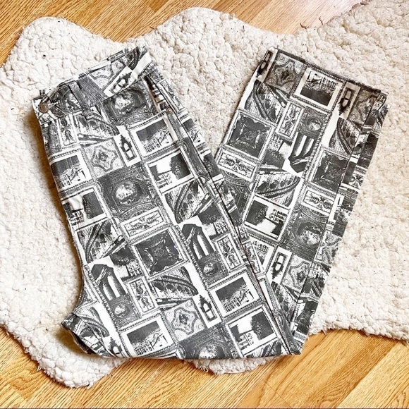 Glassons Recycled Venice Print Super High Rise Straight Mom Jeans Size 12 - Picture 1 of 13